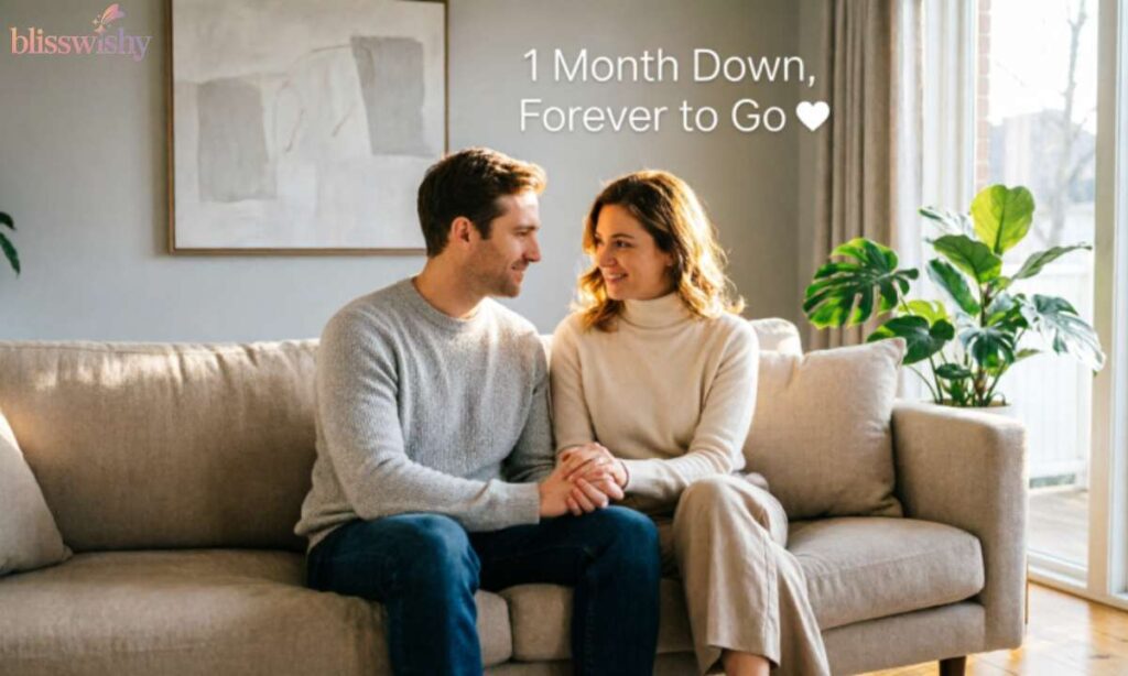 1 month Anniversary Short Caption for Husband