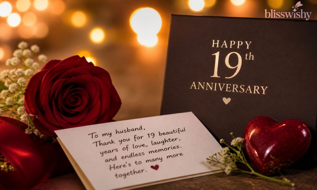 19th Anniversary Wishes for Husband from Wife