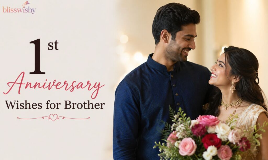 1st Anniversary Wishes for Brother