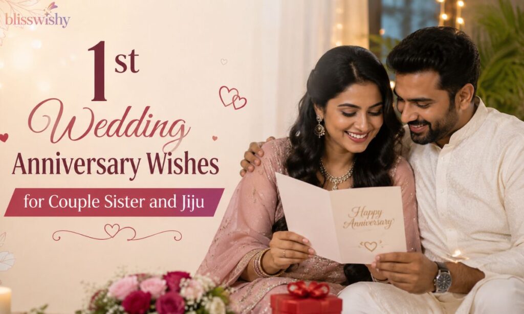 1st Wedding Anniversary Wishes for Couple Sister and Jiju