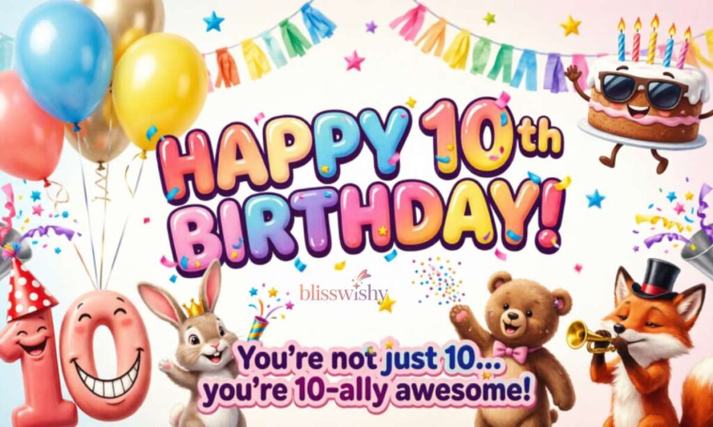 Funny Happy 10th Birthday Wishes