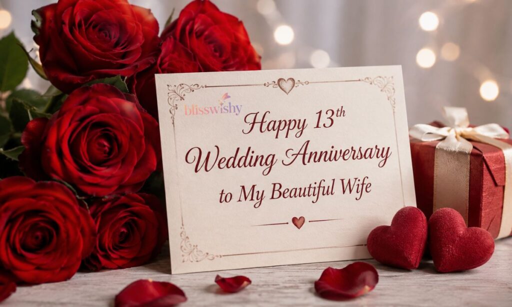 Happy 13th Wedding Anniversary Wishes for Wife