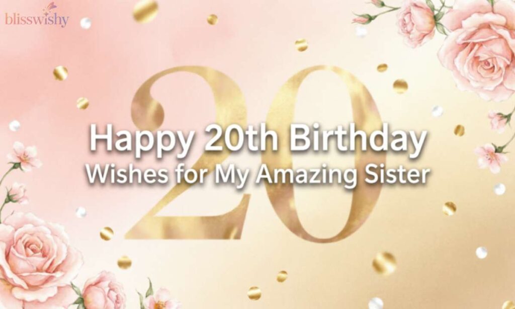 Happy 20th Birthday Wishes for a Sister