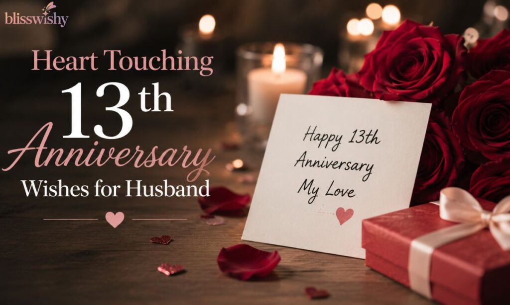 Heart Touching 13th anniversary wishes for husband