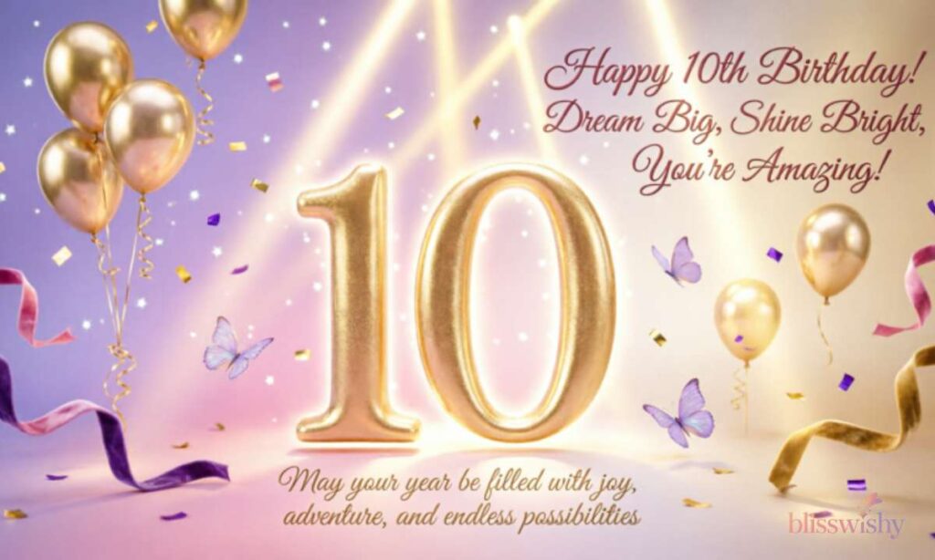 Inspirational 10th Birthday Wishes