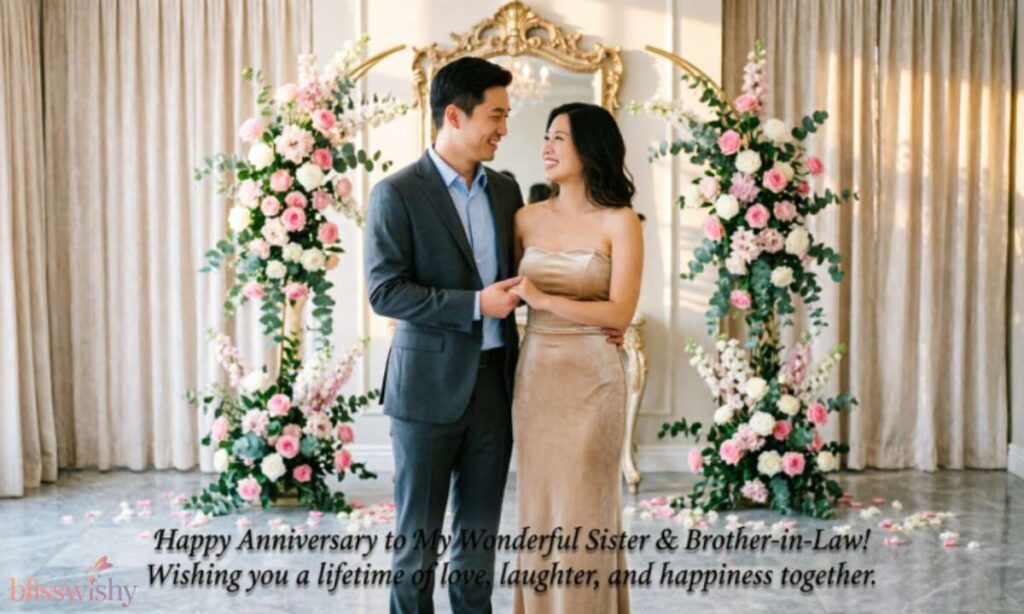 Wedding Anniversary Wishes to Sister and Brother-in-Law