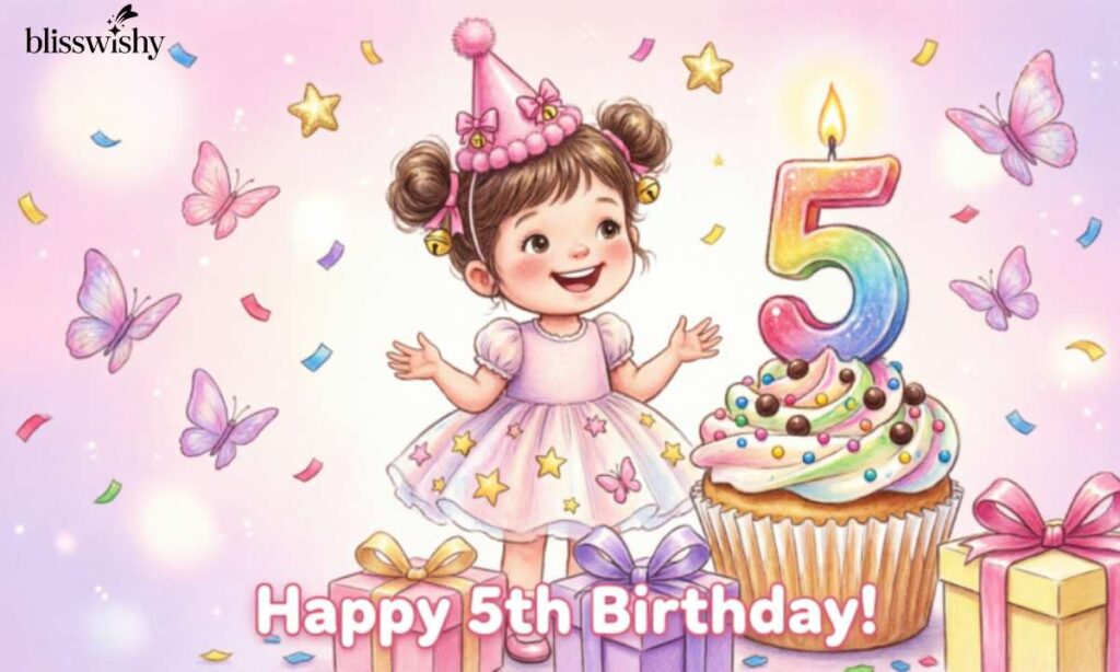 Cute 5th Birthday Wishes for Girls