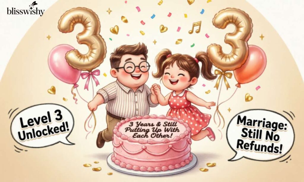 Funny 3rd Anniversary Wishes