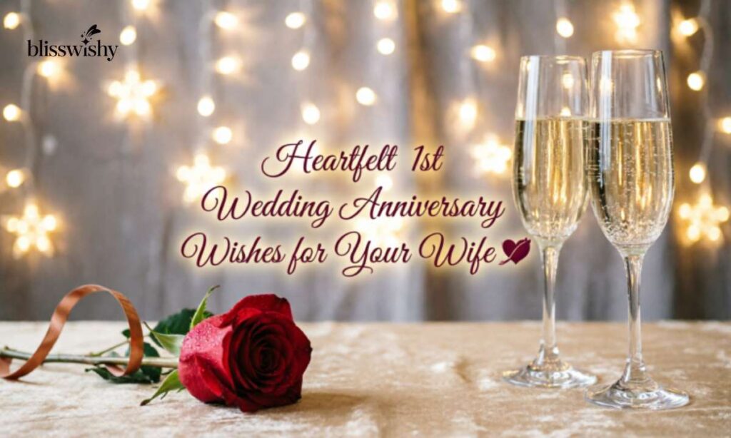 Heartfelt 1st Wedding Anniversary Wishes for Your Wife