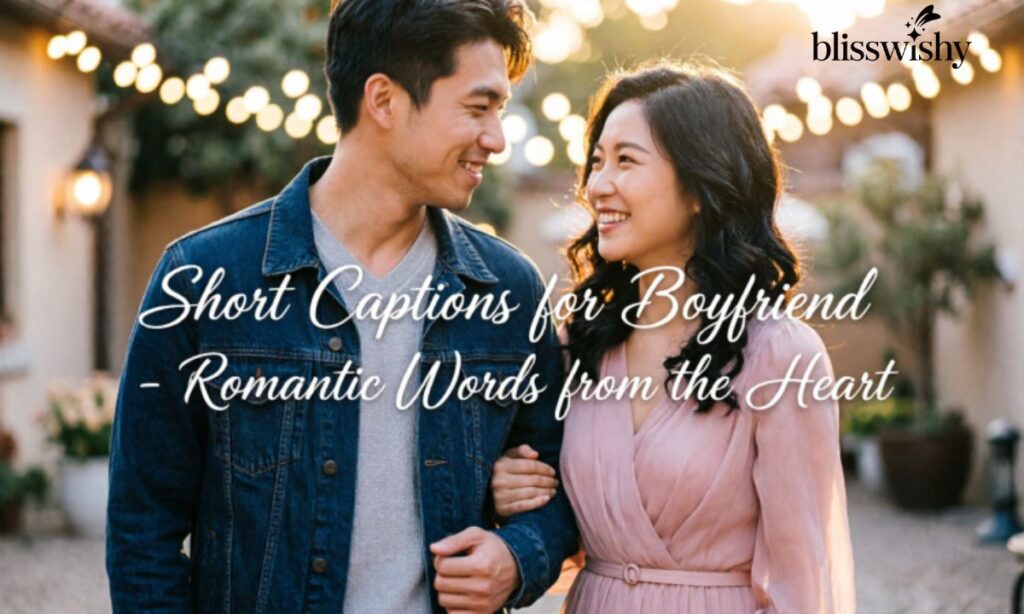 Short captions for boyfriend romantic