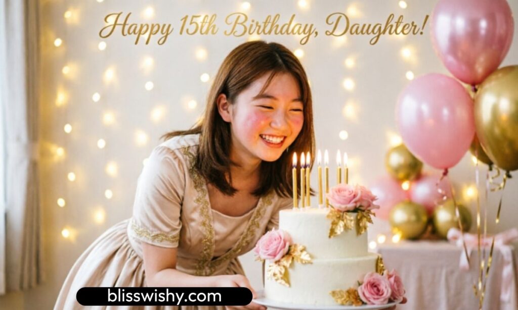 Happy 15th Birthday Wishes for a Daughter