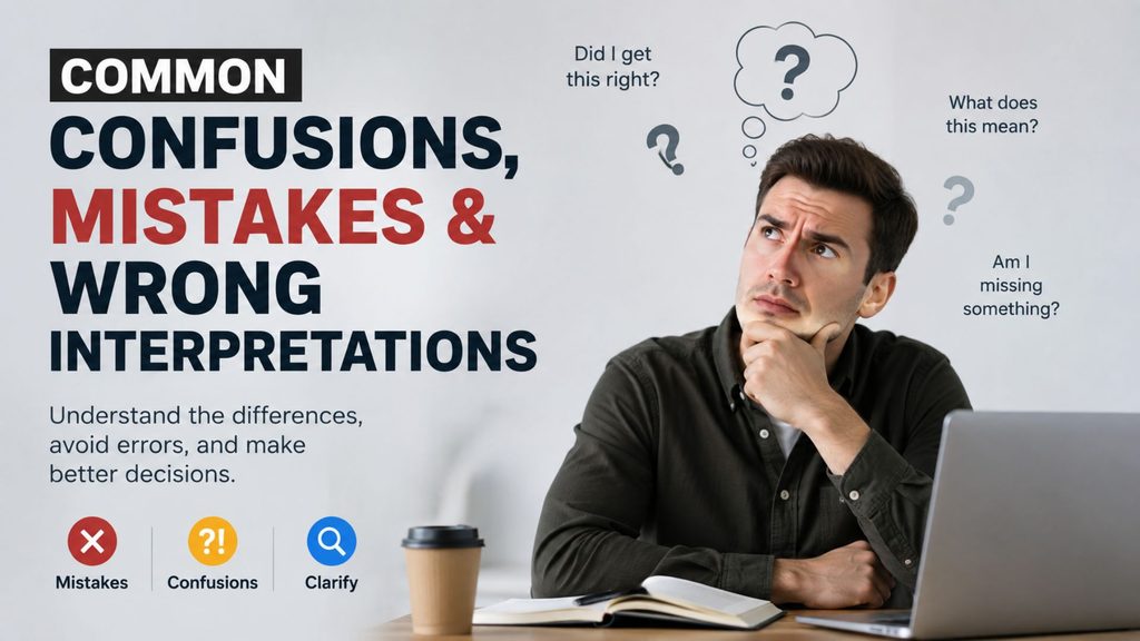 Common Confusions, Mistakes & Wrong Interpretations