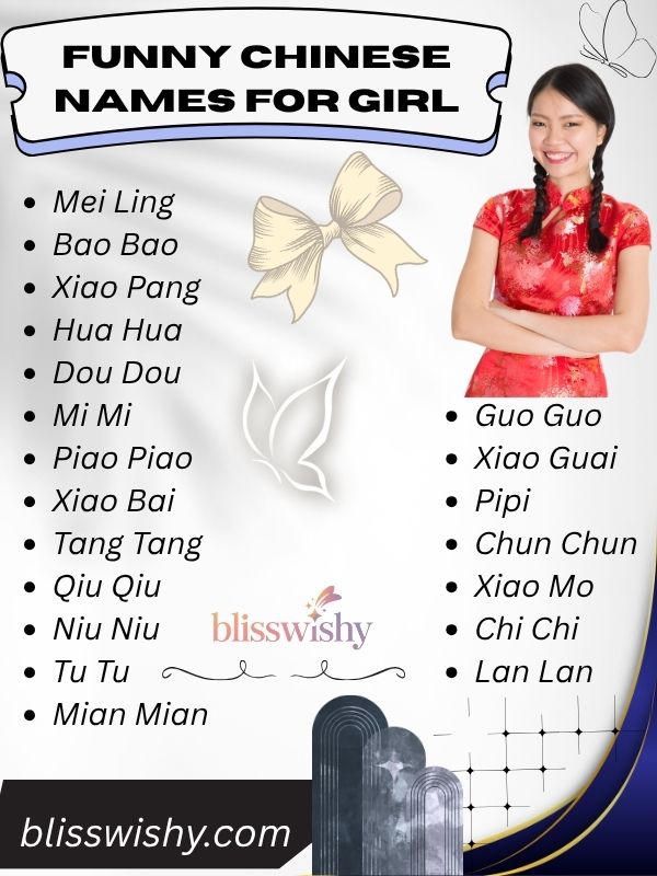 Funny Chinese Names for Girl